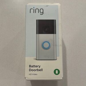 Ring Silver and Black Doorbell with Sleek Design